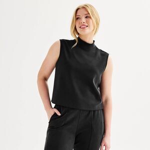 FLX Women’s Tank Top Size M Black Funnel Neck Solace Comfy Sleeveless NWT